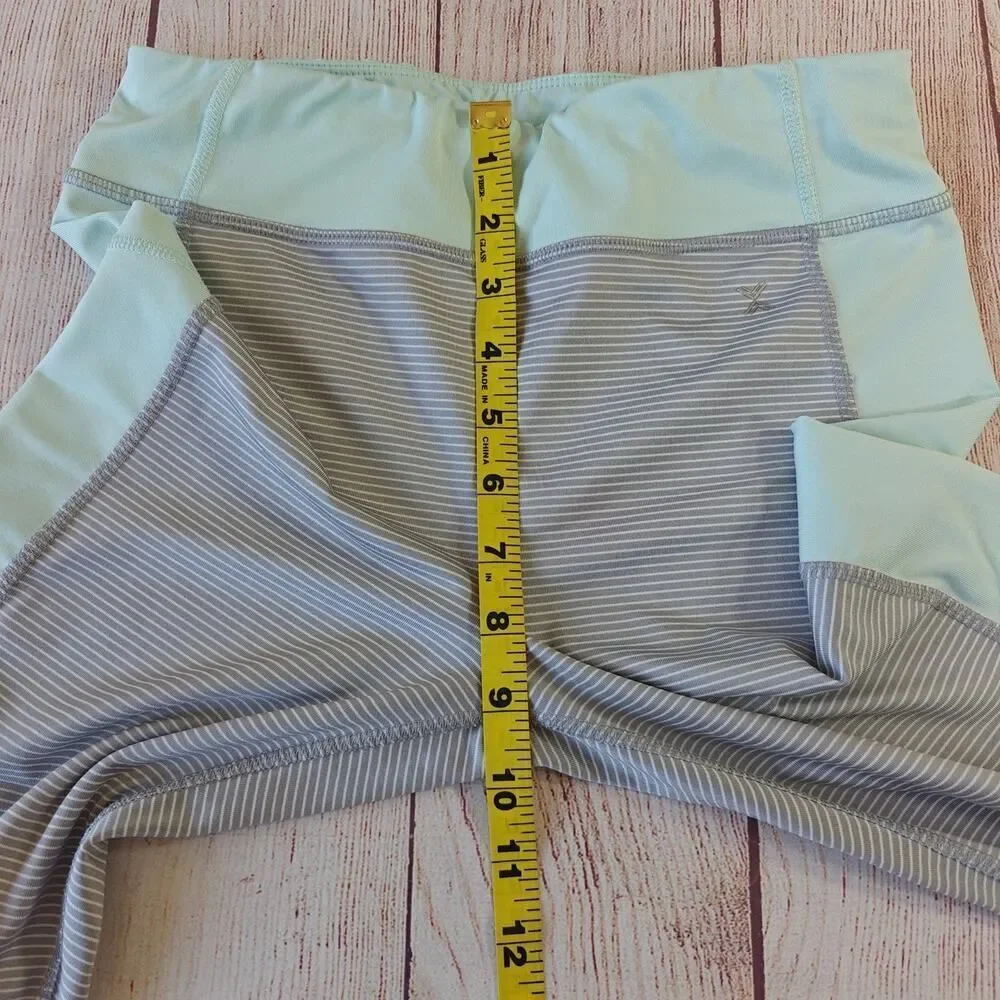 Xersion athletic tank top & striped quick-dri capri legging set sz L/14